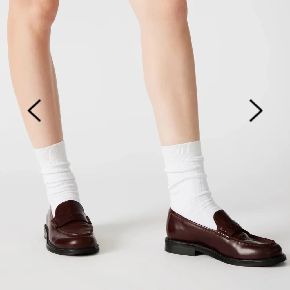 Steve Madden Madison Box Deep Burgundy Leather Loafers - Picture 6 of 13